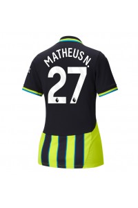 Manchester City Matheus Nunes #27 Fotballdrakt Borte Klær Dame 2024-25 Korte ermer